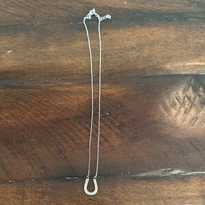 Chic Silver Horseshoe Pendant Necklace